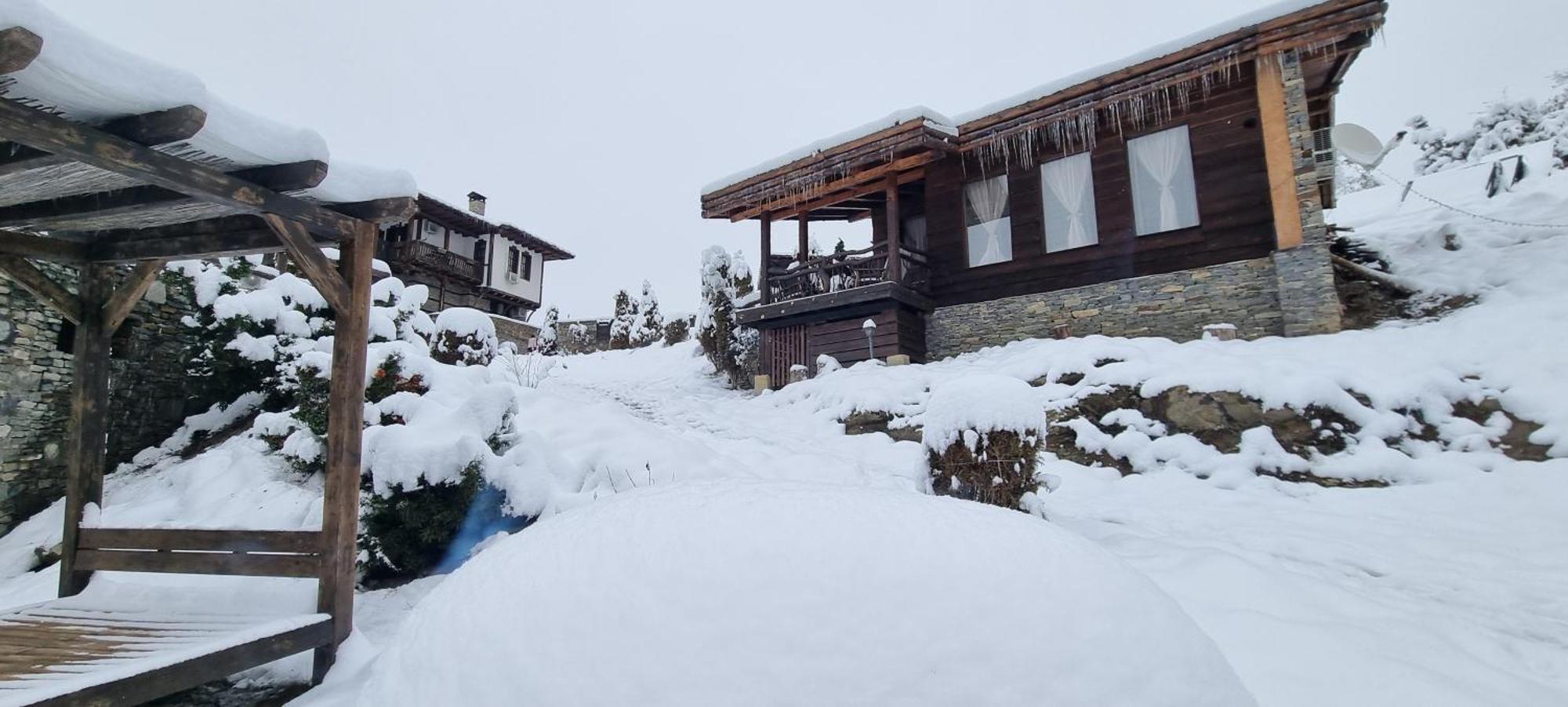 Панорама Хаус Лещен И Еко Къщи Дървена И Землянка Exterior photo